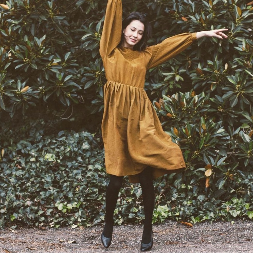 NWT Kara Thoms Azalea dress in Earth - Picture 3 of 9
